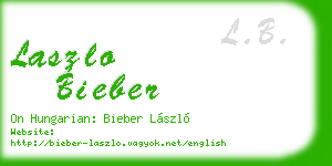 laszlo bieber business card