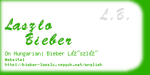 laszlo bieber business card